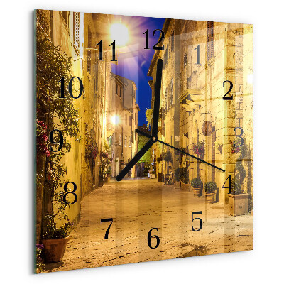 Wanduhr aus glas Straßennacht