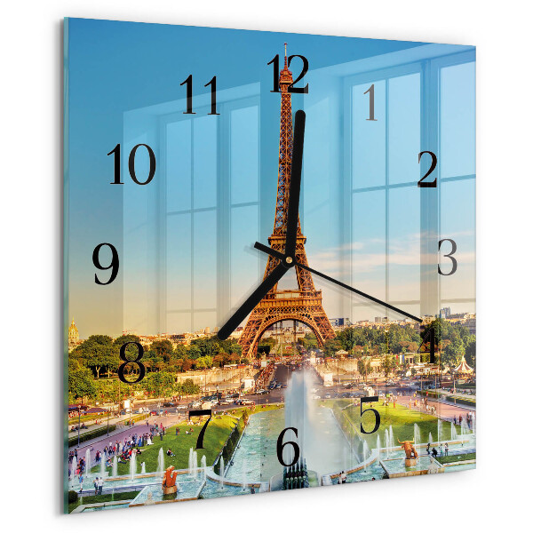 Wanduhr aus glas Paris