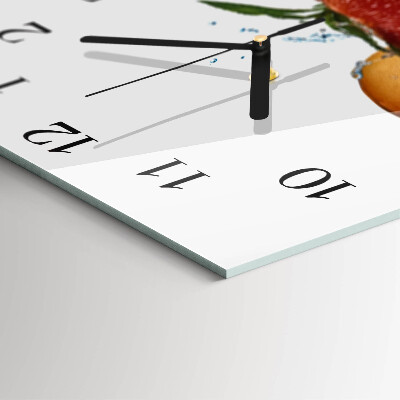 Wanduhr aus glas Grapefruit
