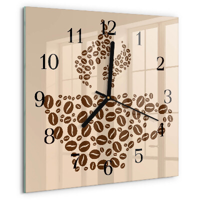 Wanduhr aus glas Kaffee