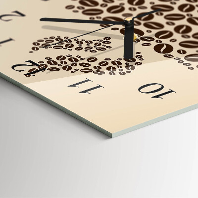 Wanduhr aus glas Kaffee