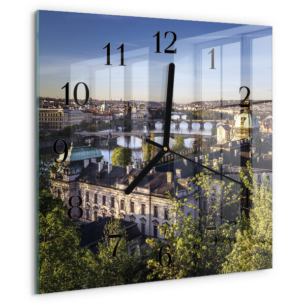 Wanduhr aus glas Prag