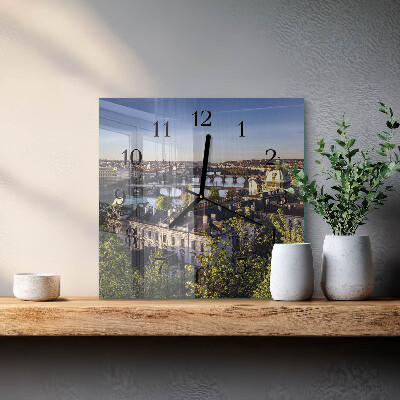 Wanduhr aus glas Prag