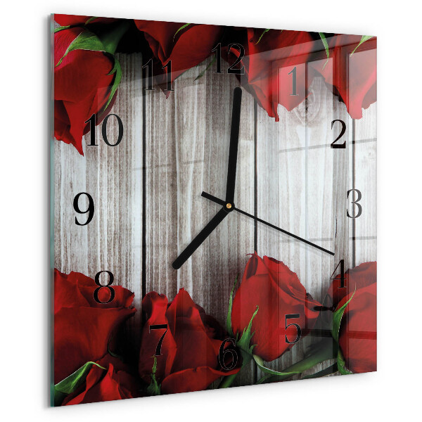 Wanduhr aus glas Rosentabletten