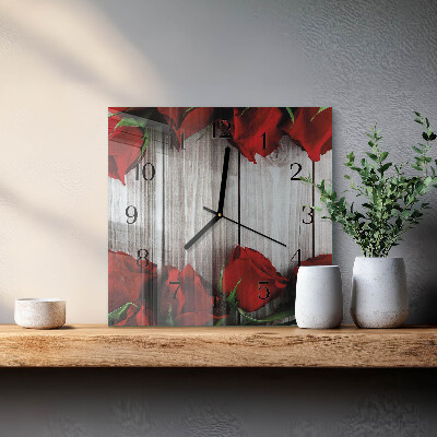 Wanduhr aus glas Rosentabletten