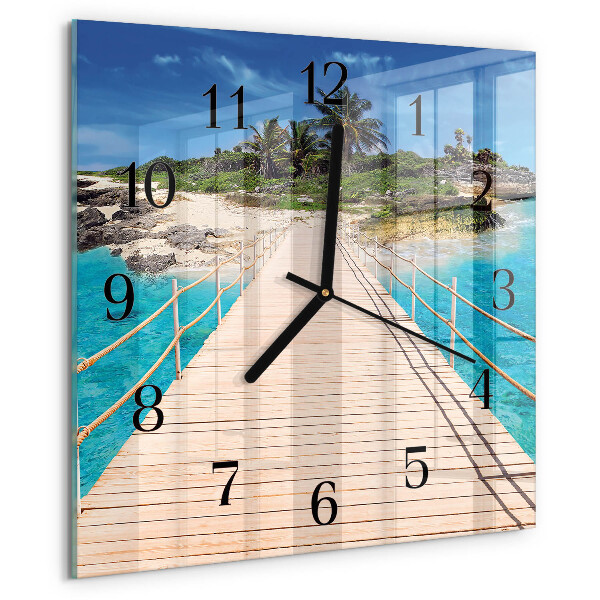 Wanduhr aus glas Inselbrücke