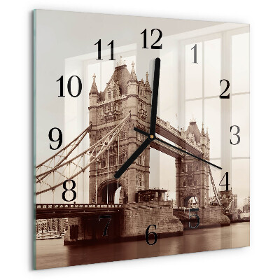 Wanduhr aus glas Horizont