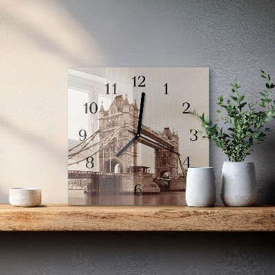 Wanduhr aus glas Horizont