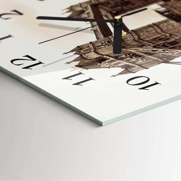 Wanduhr aus glas Horizont