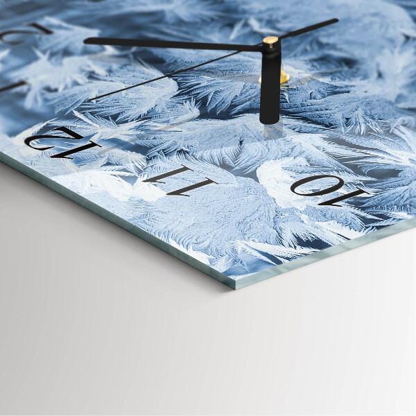 Wanduhr aus glas Schneeflocken