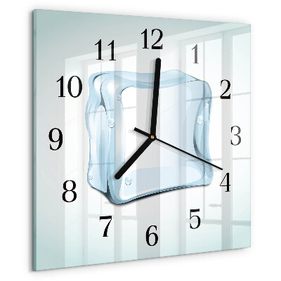 Wanduhr aus glas Eis