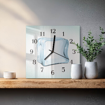 Wanduhr aus glas Eis
