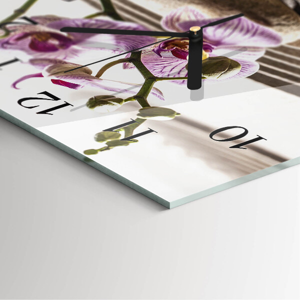 Wanduhr aus glas Sandorchidee