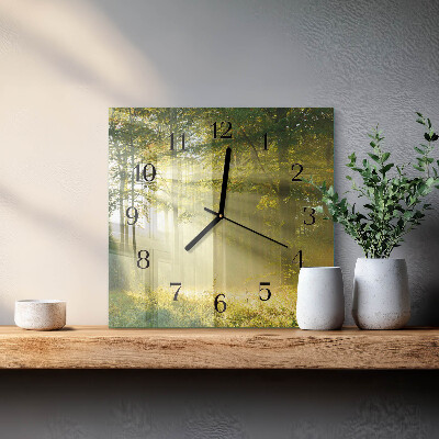 Wanduhr aus glas Wald