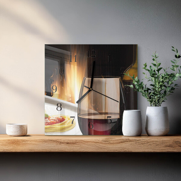 Wanduhr aus glas Spaghetti