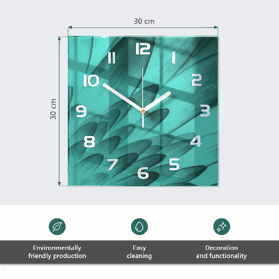 Wanduhr aus glas Löwenzahn