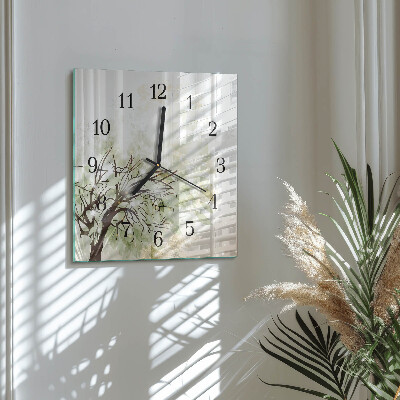Wanduhr aus glas Baum