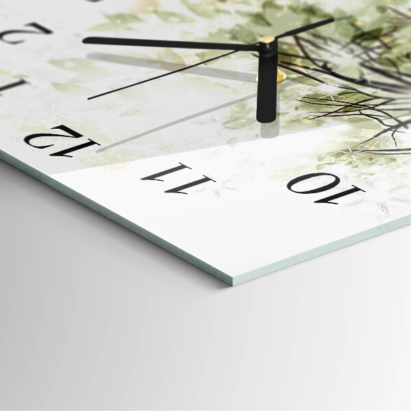 Wanduhr aus glas Baum