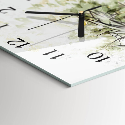 Wanduhr aus glas Baum