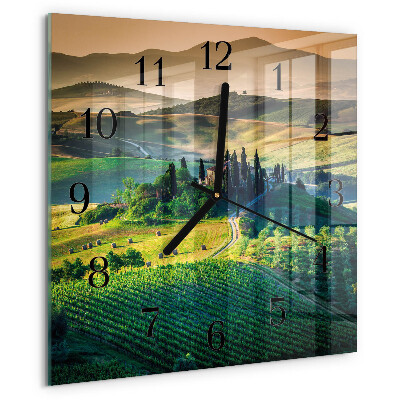Wanduhr aus glas Landschaft