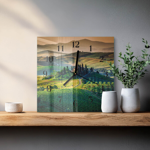 Wanduhr aus glas Landschaft