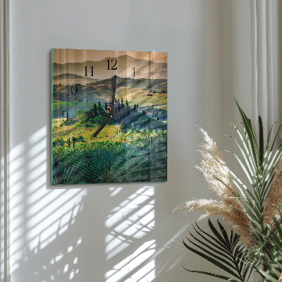 Wanduhr aus glas Landschaft