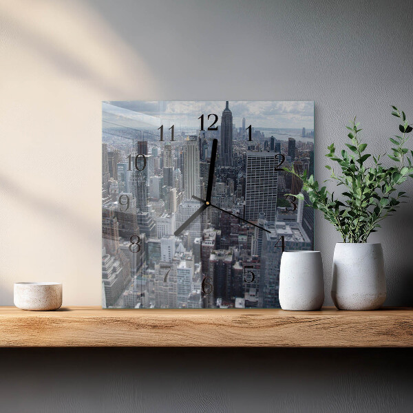 Wanduhr aus glas Horizont
