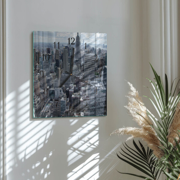 Wanduhr aus glas Horizont