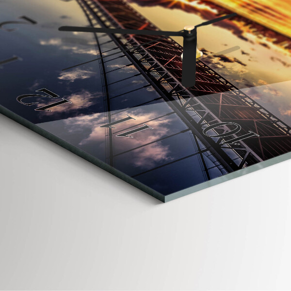 Wanduhr aus glas Bridge River