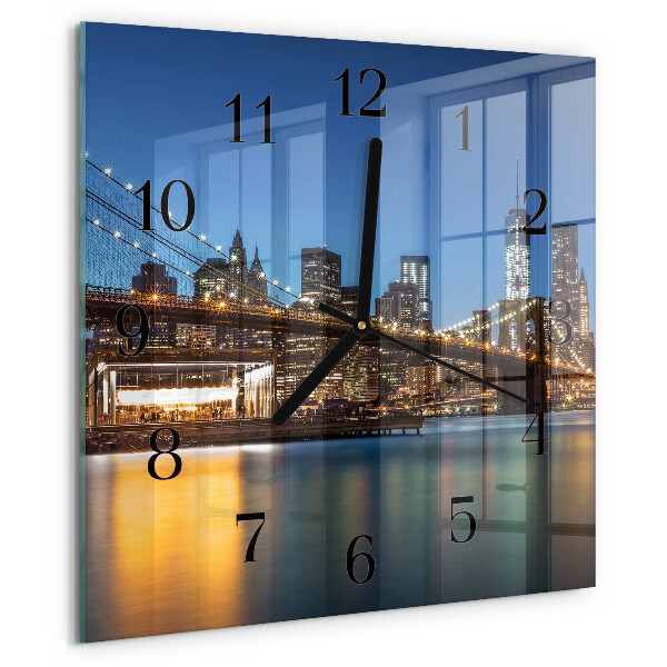 Wanduhr aus glas Horizont