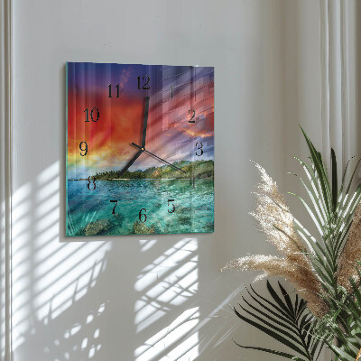 Wanduhr aus glas Landschaft