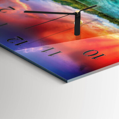 Wanduhr aus glas Landschaft