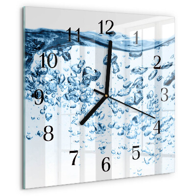 Wanduhr aus glas Wasser