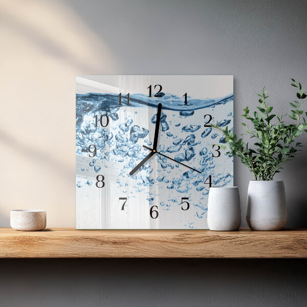Wanduhr aus glas Wasser