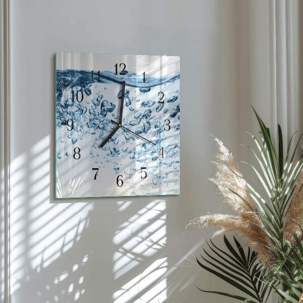 Wanduhr aus glas Wasser