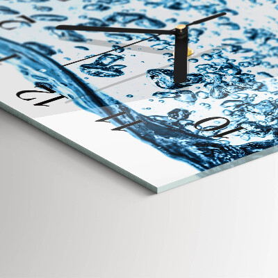 Wanduhr aus glas Wasser