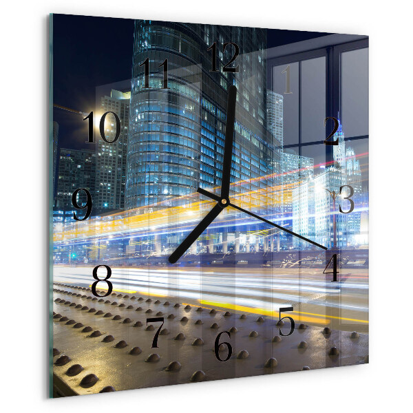 Wanduhr aus glas Horizont