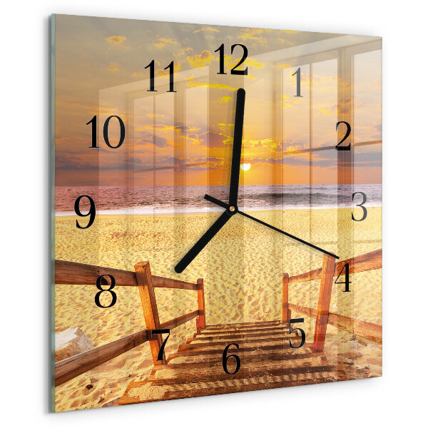 Wanduhr aus glas Strandbrücke