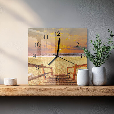 Wanduhr aus glas Strandbrücke