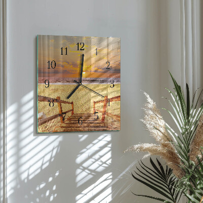 Wanduhr aus glas Strandbrücke