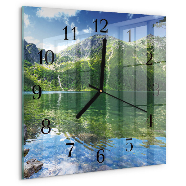 Wanduhr aus glas Bergsee