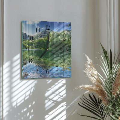 Wanduhr aus glas Bergsee