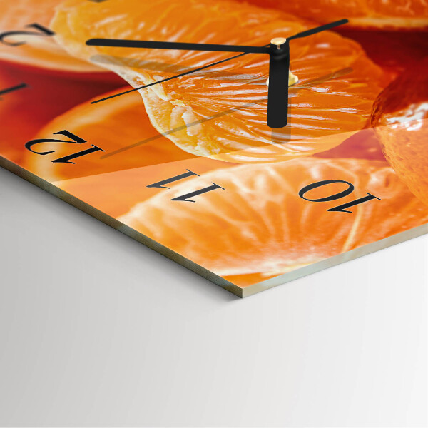 Wanduhr aus glas Mandarinen