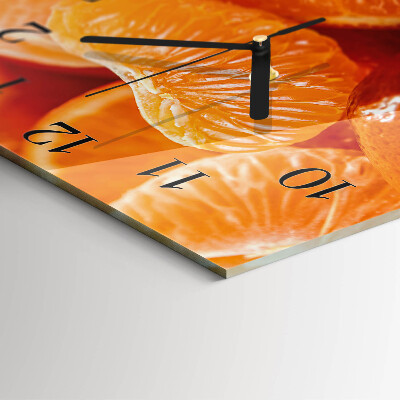 Wanduhr aus glas Mandarinen