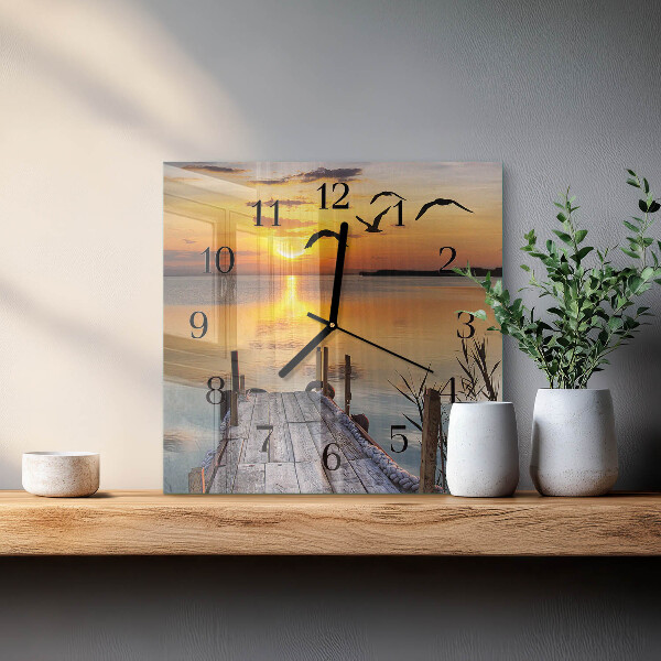 Wanduhr aus glas Bridge Lake