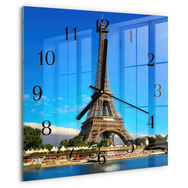Wanduhr aus glas Eiffelturm Paris