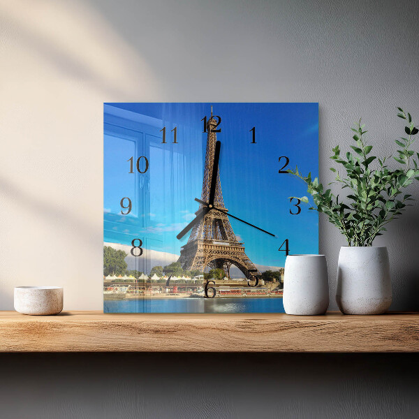 Wanduhr aus glas Eiffelturm Paris