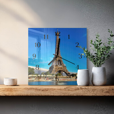 Wanduhr aus glas Eiffelturm Paris