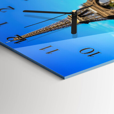 Wanduhr aus glas Eiffelturm Paris