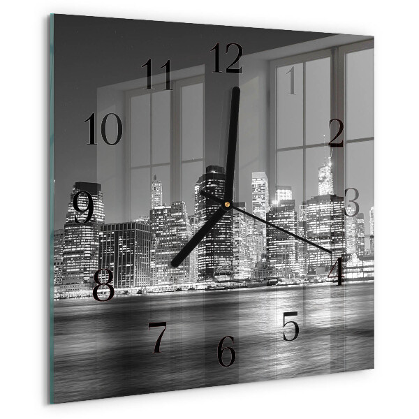 Wanduhr aus glas Horizont
